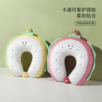 Fruit Series U-Shaped Neck Pillow Set with Eye Mask for Office Naps and Travel