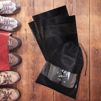 Drawstring Shoe Storage Bags, Transparent Dustproof Travel Organizer