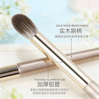 15-Piece Gilded Makeup Brush Set with Soft Bristles and Storage Bag