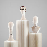 Velvet Mannequin Head for Hat Wig Jewelry Display with Pin Insertion Capability