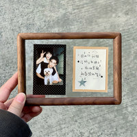 DIY Walnut Wood Photo Frame Kit for Instant Prints - Valentine's Day / Anniversary Gift