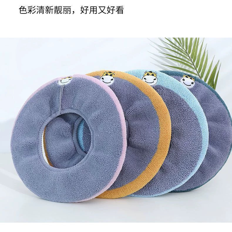 Knitted Toilet Seat Cover, Thickened Four-Season Toilet Pad with Handle, Household Toilet Seat Cushion Ring
