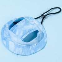 Pet Sun Protection Hat with Ear Holes and Adjustable Drawstring for Dogs and Cats