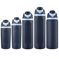 Large Capacity Stainless Steel Insulated Water Bottle with Dual Drink Opening and Portable Handle for Outdoor Sports