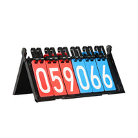 Portable Scoreboard for Billiards, Football, Badminton, Basketball, Table Tennis - 4-Digit Flip Scorer