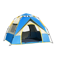 Automatic Pop-Up Camping Tent for Outdoor Overnight Stays, Portable Folding Sunshade Rainproof Family Tent