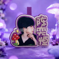 Felt Fabric Keychain with High-Definition Heat Transfer Print for Fan Support