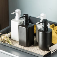 Minimalist Ceramic Lotion Dispenser Bottle for Hand Soap, Shampoo, Shower Gel