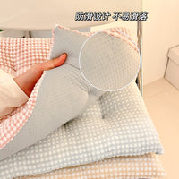 Solid Color Plush Seat Cushion for Office and Dormitory Chairs, Non-Slip and Pain-Relieving