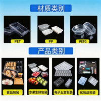 PET Transparent Blister Packaging Trays for Food, Electronics, and General Use