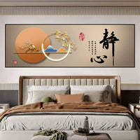 Self-Adhesive Mountain Landscape Wall Art for Bedroom and Living Room Decor