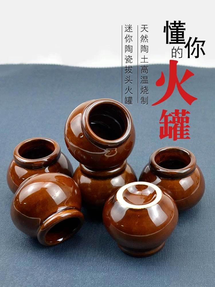Ceramic Cupping Therapy Set for Face, Body, and Joints - Moisture Absorbing Scraping Tool