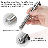 Mini Pen-shaped Stainless Steel LED Flashlight for Travel, Camping, and Home Use