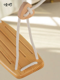 WOBOINNO Indoor/Outdoor Wooden Swing for Kids and Adults