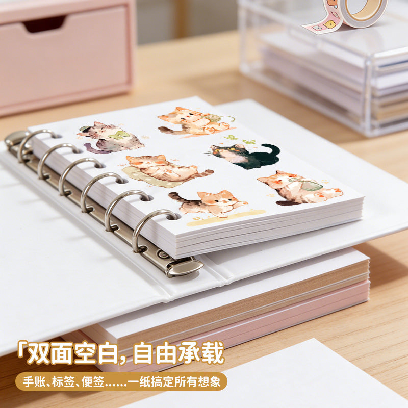 Double-Sided Release Paper Refill Pages for Loose-Leaf Binders