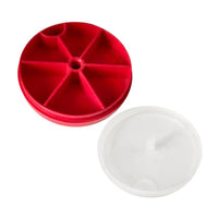 Portable Round Fishing Tackle Box with Rotating Compartments for Lure and Accessories