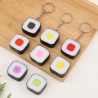 Japanese Style Simulation Food Onigiri Sushi Model Keychain Pendant