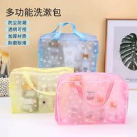 Large Capacity Transparent Travel Wash Bag for Men and Women, Portable Toiletry Organizer Set