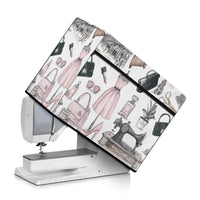 Sewing Machine Dust Cover with Zippered Storage Pockets