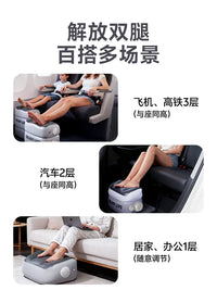 Inflatable Footrest Pillow for Travel, Car, and Home - Portable Leg Rest Cushion for Airplanes, Trains, and Back Seats