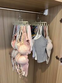 Rotating Double-Row Hanger for Scarves, Belts, and Lingerie - Space-Saving Closet Organizer
