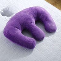 U-Shaped Massage Pillow for Spa & Salon Beds - Face, Chest, Leg, and Foot Support Cushion