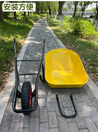 Heavy-Duty Farm & Construction Wheelbarrow with Thickened Tub for Sand, Stones, Vegetables, and Fruits