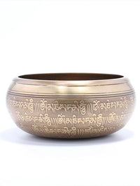 Tibetan Singing Bowl Set for Yoga Meditation and Sound Healing, Hand-Carved Pure Copper