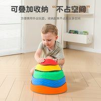 Kids' Stepping Stones for Balance and Sensory Training, Non-Slip River Stones for Early Education