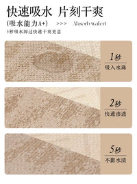 Linen Woven Bathroom Mat Absorbent Non-Slip Home Carpet for Toilet and Entrance