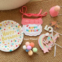 Pet Birthday Party Set with Bandana, Hat, Cake, and Candles for Cats and Dogs