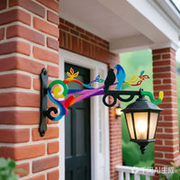 Creative Bird Metal Planter Hanger Outdoor Garden Yard Wall Decor Iron Craft Hook