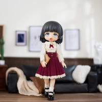 OB11 BJD Doll Roman Holiday Pleated Skirt Set