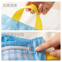 Portable Double-Layer Travel Shoe Bag, Waterproof Large Capacity Shoe Organizer with Dustproof Cover