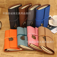 A6 Vintage PU Leather Journal with Strap Closure, Creative Diary Notebook Gift Set
