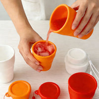 Food-Grade Collapsible Silicone Cup with Lanyard for Travel and Outdoor Use