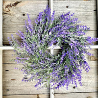 Tulip Lavender Two-Tone Wreath Artificial Home Decor Door Wall Hanging Festival Ornament
