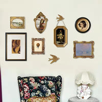 French Vintage Art Deco Wall Decor Set for Living Room and Dining Room