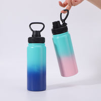 Gradient Stainless Steel Insulated Water Bottle, Large Capacity Portable for Outdoor Travel & Sports