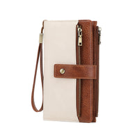 RFID Blocking Women's Tri-fold Long Wallet Multi-card Holder Vintage Fashion Clutch