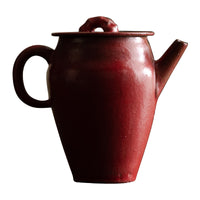 Wabi-Sabi Style Handmade Ceramic Teapot for Kung Fu Tea, Thin-Walled and Heat-Resistant