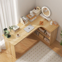 Corner Desk with Bookshelf for Home Office or Study