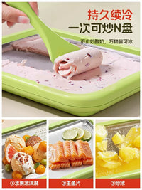 Mini Instant Ice Cream Maker Pan for Homemade Rolled Ice Cream and Frozen Yogurt, No Electricity Needed