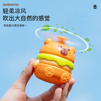 Portable USB Rechargeable Mini Hamburger Fan for Desk or Kids' Gift