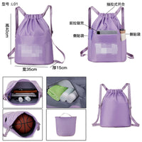 Drawstring Backpack for Sports, Travel, and Gym - Lightweight & Foldable