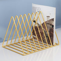 Nordic Creative Triangle Iron Art Bookends Desktop Organizer
