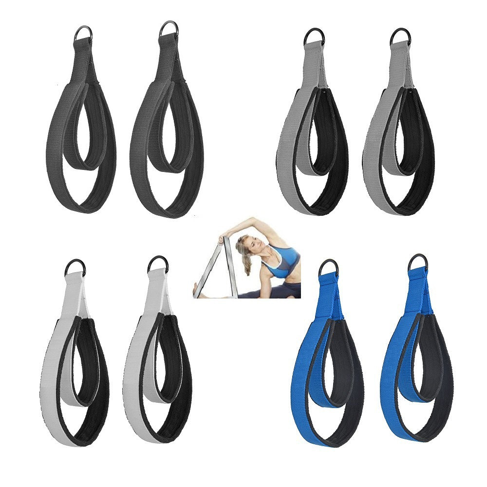 Yoga Pilates Core Bed Double Loop Ankle Straps with Handles