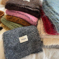 Color Block Knitted Scarf for Autumn/Winter - Stylish & Warm Neck Protection