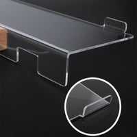Acrylic Keyboard Riser Stand with Tilt Tray and Dust Cover
