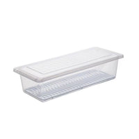 Japanese-Style Refrigerator Food Storage Container with Drain Tray and Lid for Meat and Produce